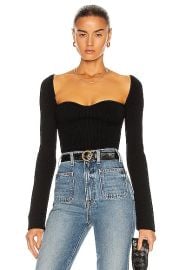 KHAITE Maddy Long Bustier Top in Black  FWRD at Forward