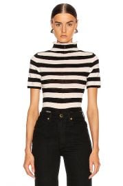 KHAITE Nidia Sweater in Black   Cream Stripe   FWRD at Forward