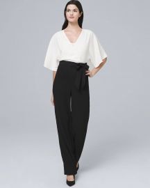 KIMONO-SLEEVE CONTRAST JUMPSUIT at WHBM