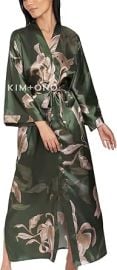 KIMONO Women39s Satin Kimono Robe Long - Ayame - Olive Green at Womens Clothing store at Amazon