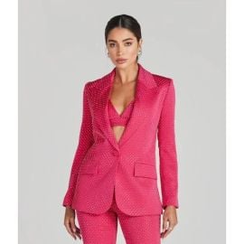 KIRA Black Embellished Blazer NADINE MERABI at Nadine Merabi