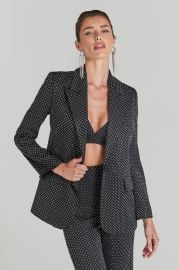 KIRA Black Embellished Blazer NADINE MERABI at Nadine Merabi