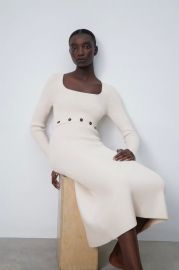 KNIT DRESS WITH BUTTONS at Zara