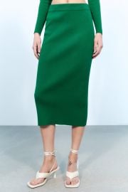 KNIT MIDI SKIRT - Bluish   United States at Zara