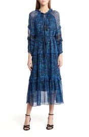 KOBI HALPERIN Amelie Ruffle Trim Long Sleeve Maxi Dress at Nordstrom