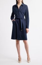KOBI HALPERIN Long Sleeve Cotton Blend Shirtdress at Nordstrom