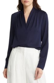 KOBI HALPERIN Nellie Stretch Silk Blouse in Bronze at Nordstrom