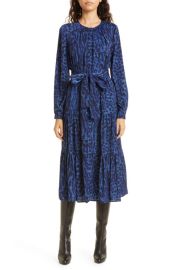 KOBI HALPERIN Poppi Long Sleeve Tiered Midi Dress at Nordstrom