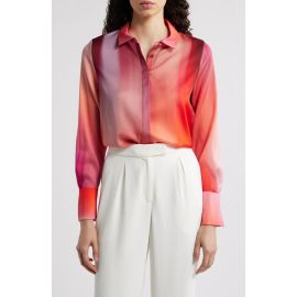 KOBI HALPERIN Printed Silk Blend Button-Up Shirt at Nordstrom