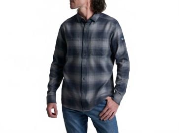 KUHL Mens Law Flannel Top In Steel Blue ShopSimon at Shop Simon