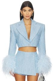 Kacey Cropped Blazer at Revolve