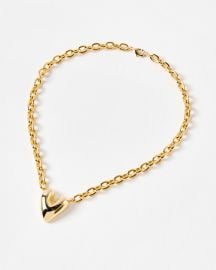 Kacey Gold Puffy Heart Necklace Oliver Bonas at Oliver Bonas