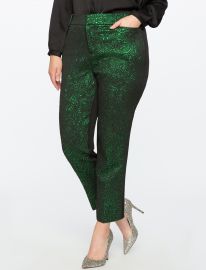 Kady Fit Floral Metallic Pant at Eloquii