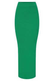 Kaesha Split Maxi Knitted Skirt - Green - MESHKI US at Meshki