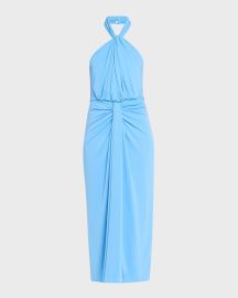 Kaily Twisted Jersey Halter Maxi Dress at Neiman Marcus