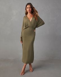 Kairo Draped Maxi Dress - Jungle Green - SALE VICI at Vici Collection