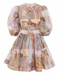 Kaleidoscope Puff Sleeve Mini Zodiac Star Girls Online  Zimmermann at Zimmermann