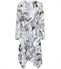 Kalyn printed silk midi dress at Mytheresa