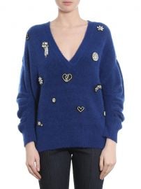 Kamila V-Neck Embellished Sweater at Saks Fifth Avenue