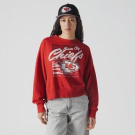 Kansas City Oversized Throwback Mineral Wash Crew Neck Sweatshirt in Red at Macys