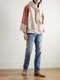 Kapital Bandana Print Cotton Jersey Hoodie in Neutral at Mr Porter