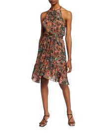 Kaplan Floral Halter Dress at Neiman Marcus