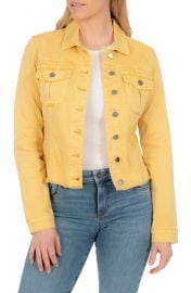 Kara Fray Hem Denim Trucker Jacket at Nordstrom