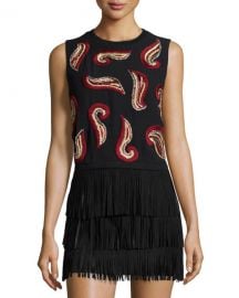 Kara Paisley top by Alice and Olivia at Neiman Marcus