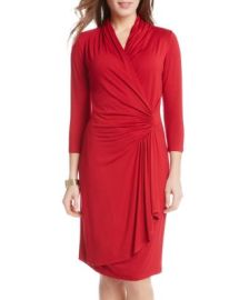 Karen Kane Cascade Faux Wrap Dress Bloomingdales at Bloomingdales