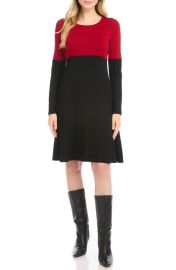 Karen Kane Colorblock Long Sleeve Jersey Dress at Nordstrom