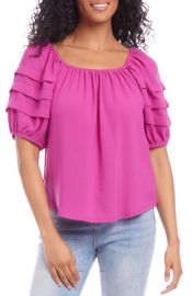 Karen Kane Pleat Sleeve Top at Nordstrom