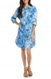 Karen Kane Tie-Dye Linen Shirtdress   Nordstrom at Nordstrom