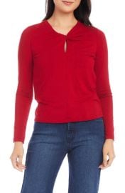 Karen Kane Twist Keyhole Neck Top at Nordstrom