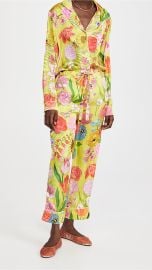 Karen Mabon Florist Lime Long Pajama Set at Shopbop