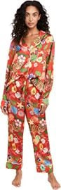 Karen Mabon Women39s Tiger Bouquet Long Pajama Set at Womens Clothing store at Amazon