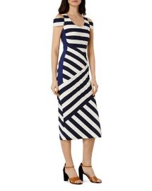 Karen Millen Cold-Shoulder Midi Dress at Bloomingdales