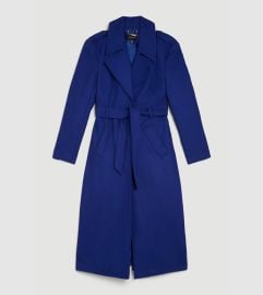 Karen Millen Italian Wool Strong Shoulder Coat at Karen Millen