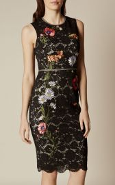 Karen Millen Lace Embroidered Pencil Dress at Karen Millen