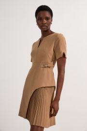Karen Millen Military Pleat Mini Dress at Nordstrom