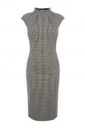 Karen Millen Pleat-Neck Detail Dress at Karen Millen