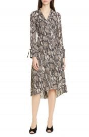 Karen Millen Snake Print Long Sleeve Dress   Nordstrom at Nordstrom