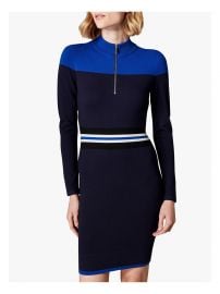 Karen Millen Sporty Stripe Knitted Dress at John Lewis