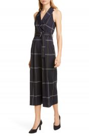 Karen Millen Windowpane Check Jumpsuit   Nordstrom at Nordstrom