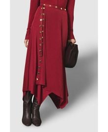 Karen Millen Womenx27s Crepe Hanky Hem Eyelet Maxi Skirt - Macyx27s at Macys