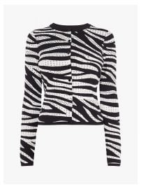 Karen Millen Zebra Print Cardigan at John Lewis