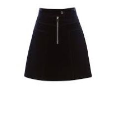 Karen Millen ZipDetail Velvet Skirt at Selfridges