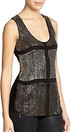 Karina Grimaldi Lugo Beaded Silk Tank Top at Saks Fifth Avenue