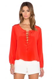 WornOnTV: Lauren’s red lace-up blouse on The Young and the Restless ...