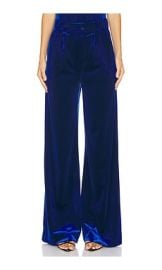 Karina Grimaldi Ximena Velvet Pants In Dusk Blue at Revolve