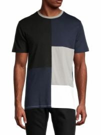 Karl Lagerfeld Colorblock Pima Cotton Tee at Saks Off 5th